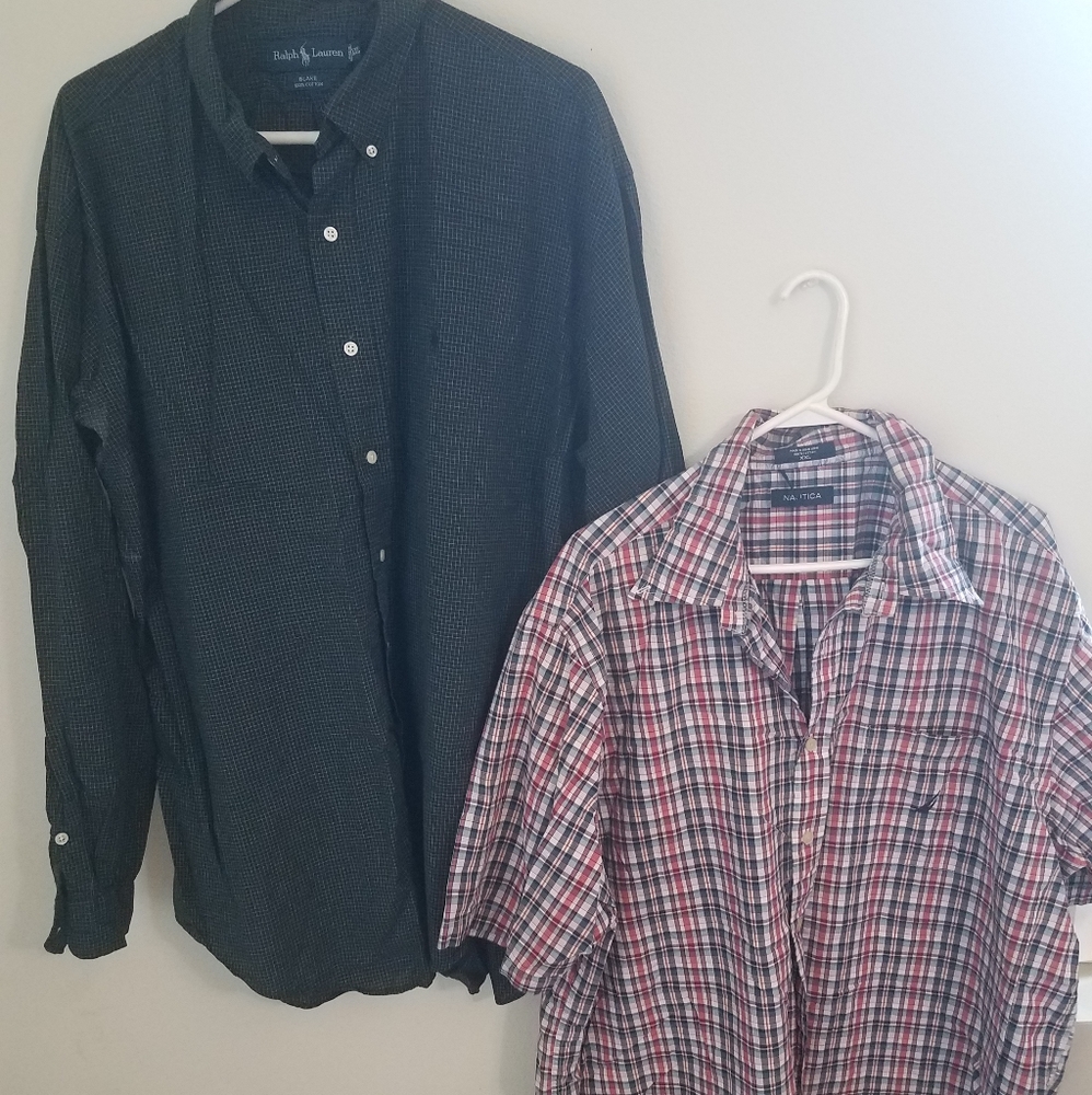 2 button downs Ralph and Nautica